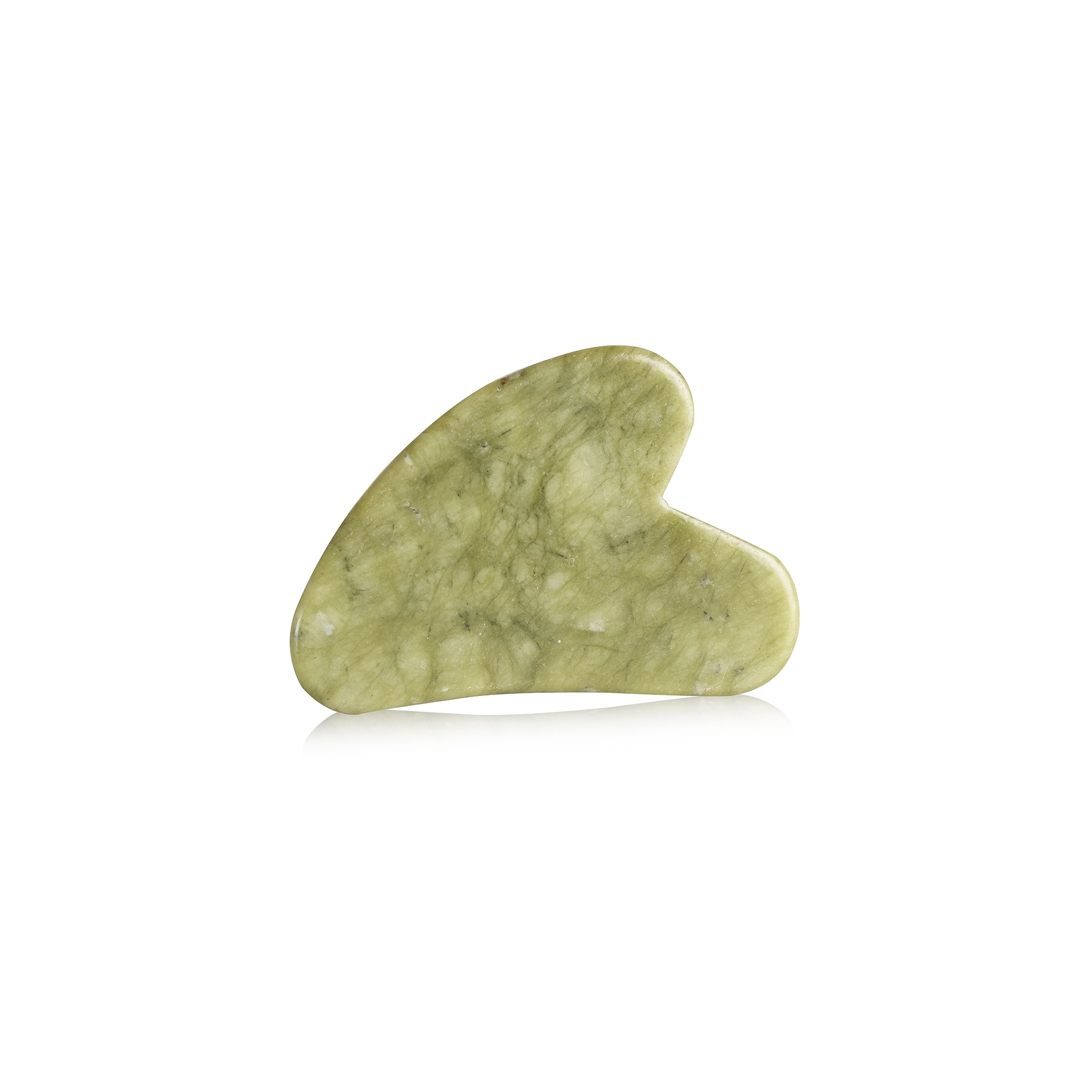 Grüne Jade Herz Gua Sha 75mm