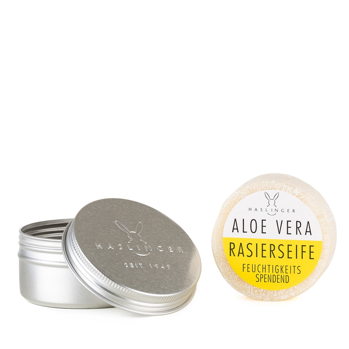 Aloe Vera Rasierseife in Metalldose (60g)