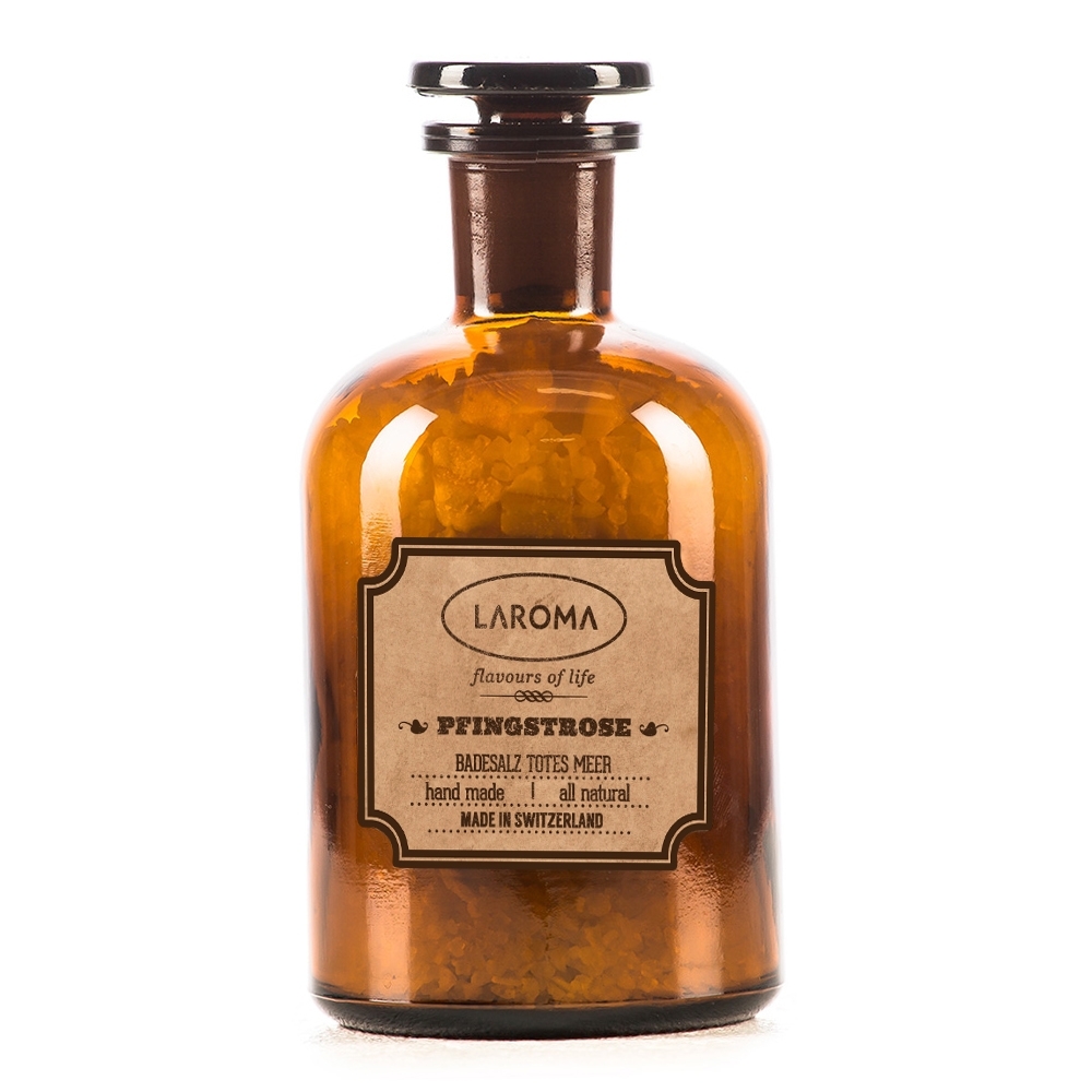 Badesalz Pfingstrose 300g Apothekerflasche