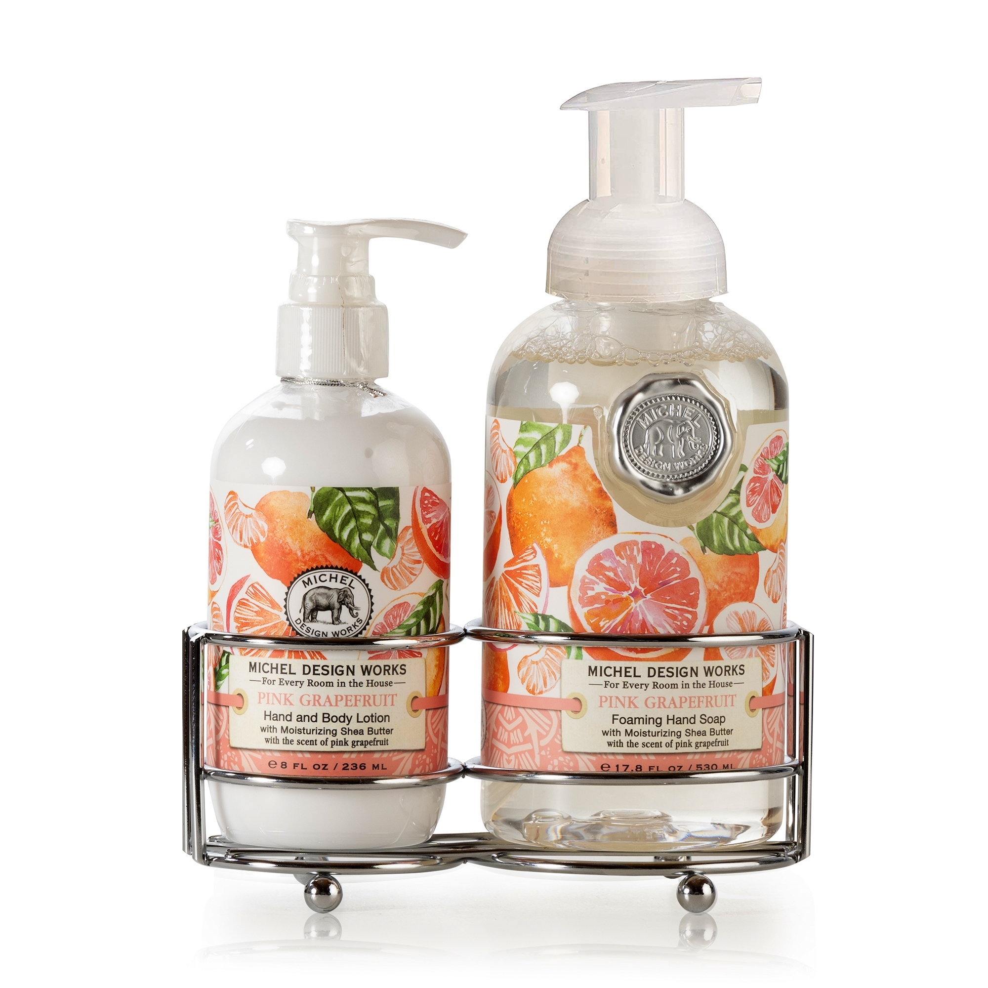 Pink Grapefruit Hautpflege Duo im Caddy 530ml Michel Design Works