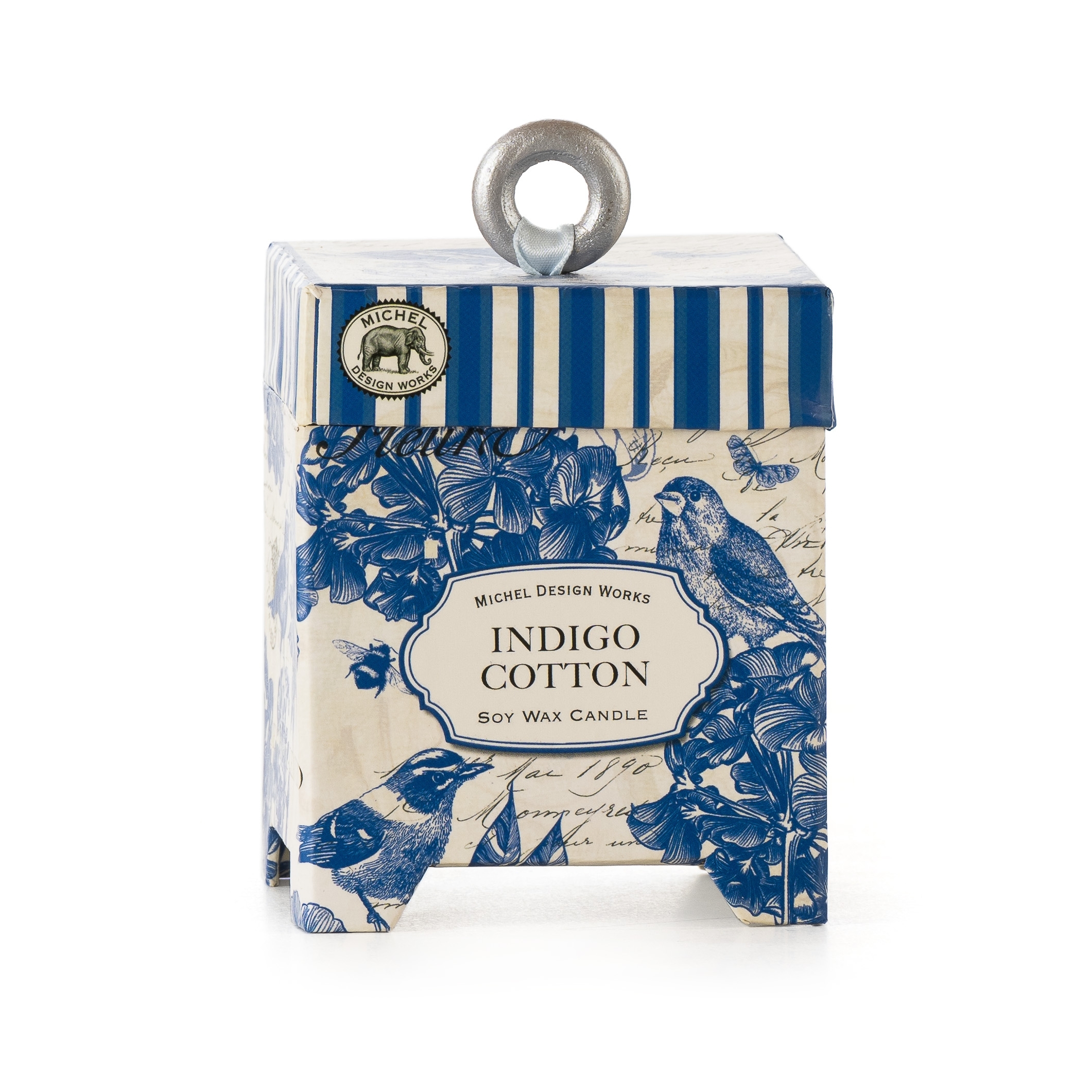 Indigo Cotton Duftkerze Soja edel verpackt Michel Design Works