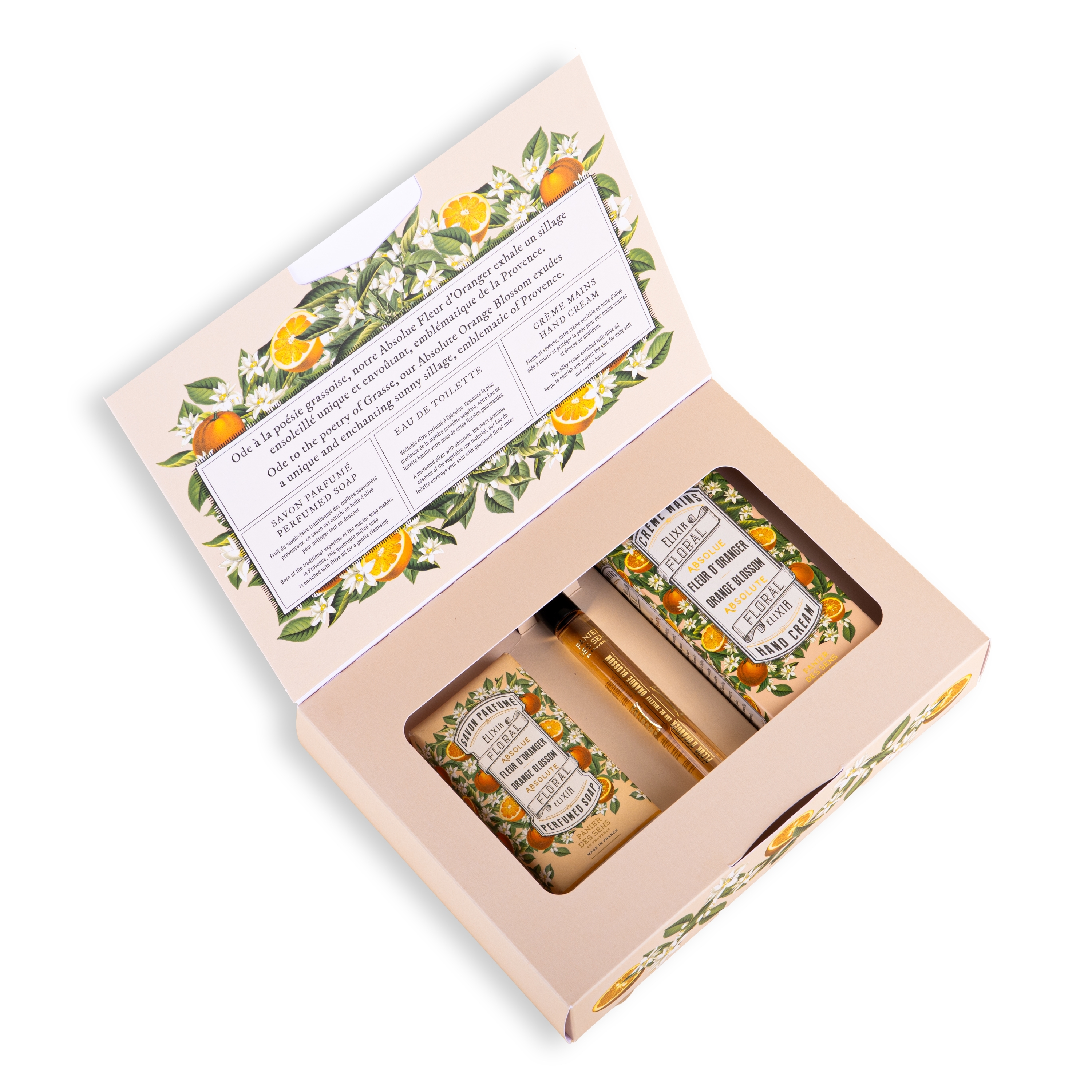 Geschenkbox Orangenblüte 3-teilig Panier des Sens