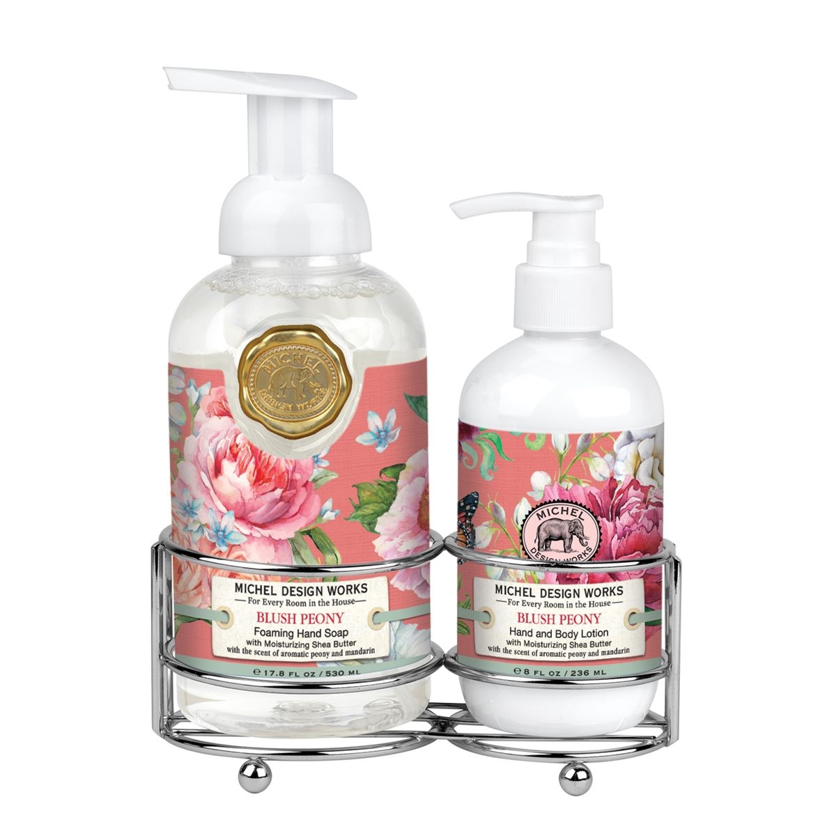 Blush Peony Hautpflege Duo im Caddy 530ml Michel Design Works