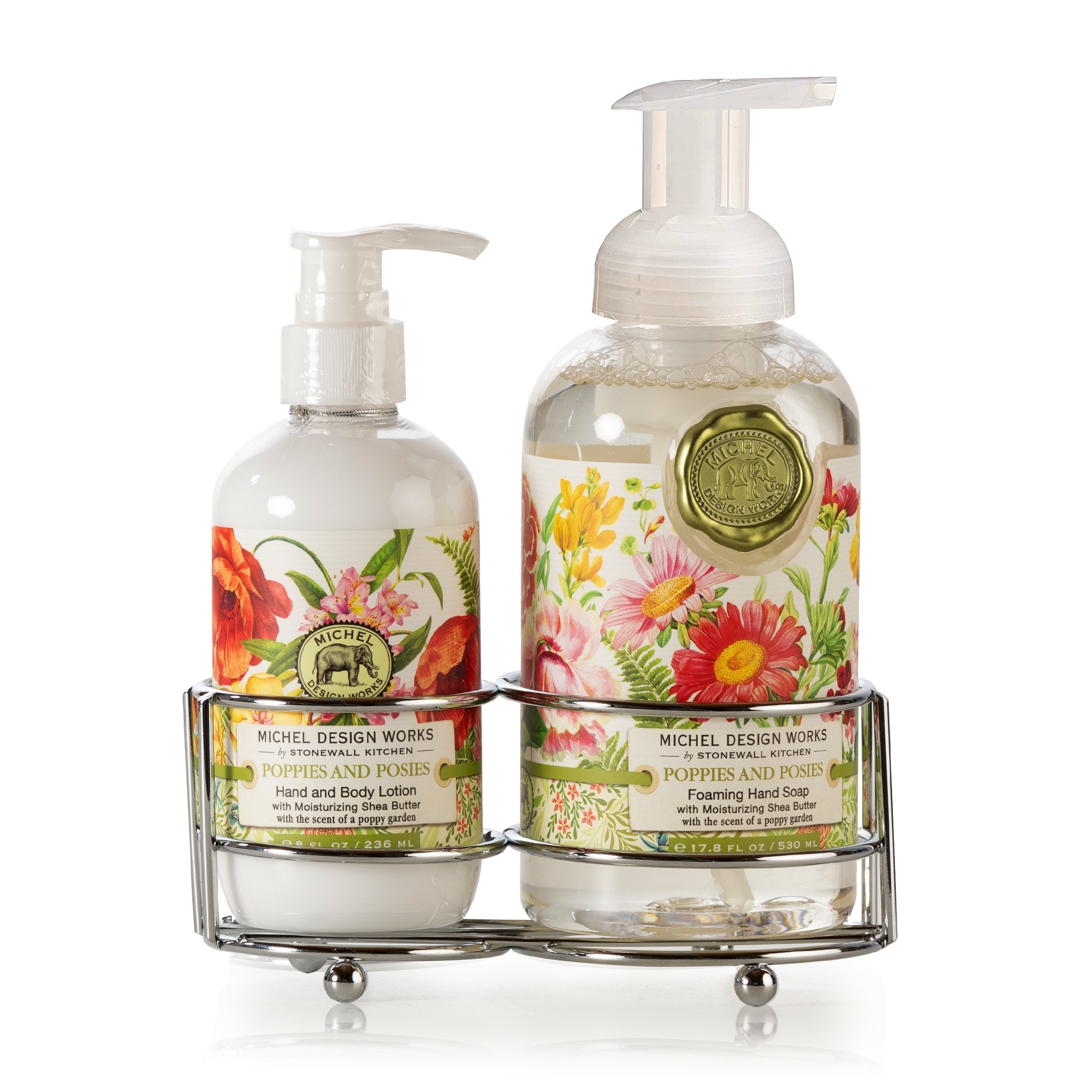 Poppies and Posies Hautpflege Duo im Caddy 530ml Michel Design Works