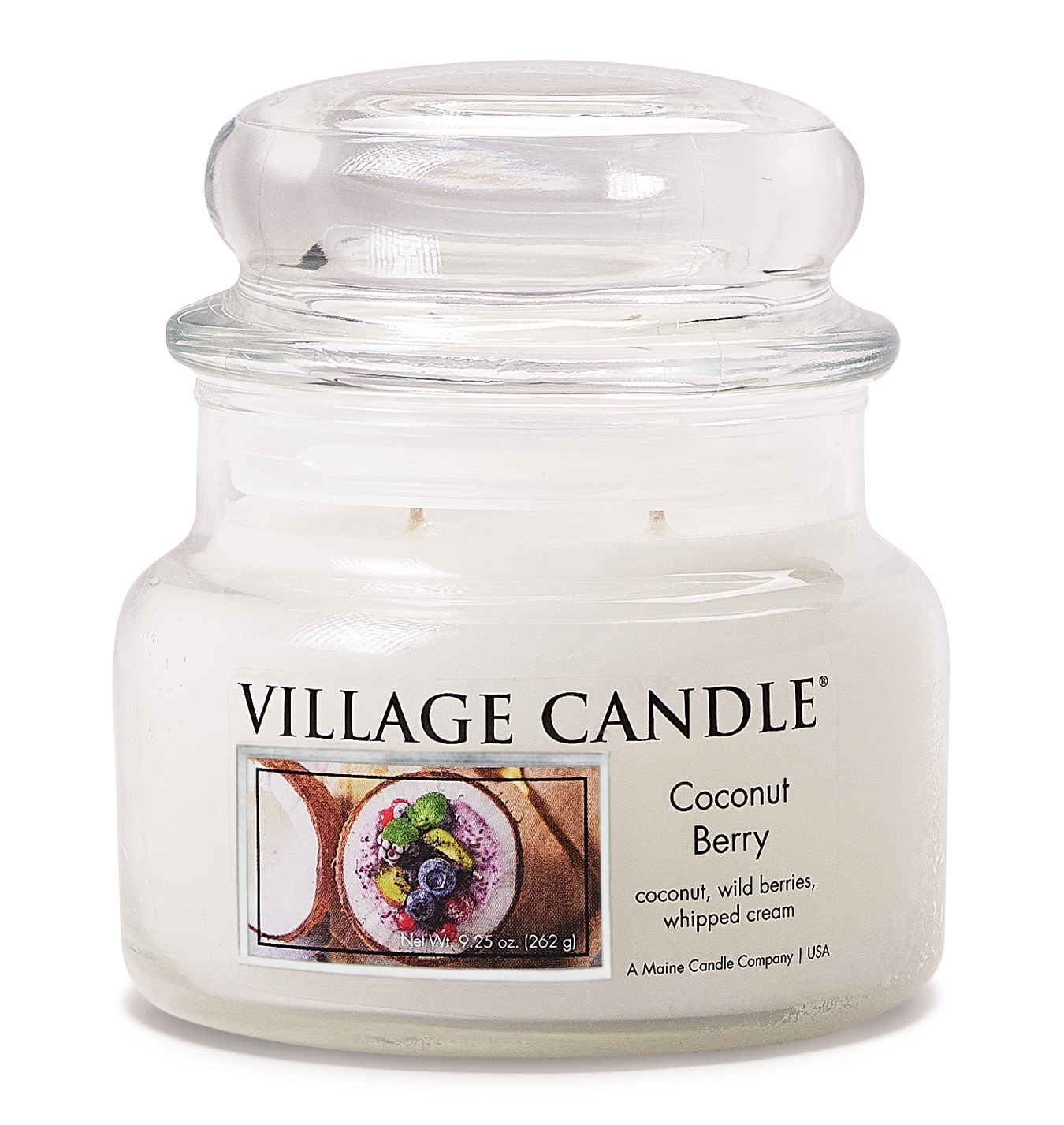 Coconut Berry 11 oz (2-Docht) Village Kerze