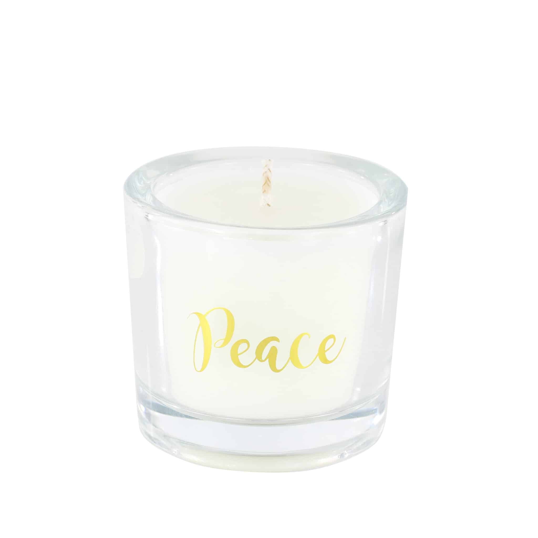 Peace Votivkerze 70g Ashleigh Burwood schwarz edel verpackt